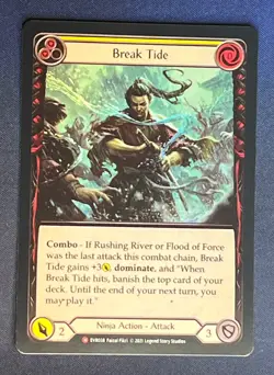 FAB EVR038 Break Tide Ninja Action FOIL Majestic Flesh and Blood TCG - Image 1