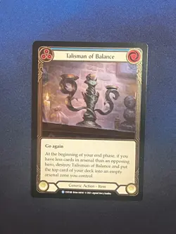 FAB EVR188 Talisman of Balance COLD FOIL Generic Item Flesh & Blood TCG - Image 1