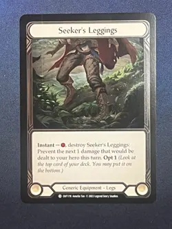 FAB OUT178 Seeker's Leggings COLD FOIL Generic Equipment Flesh & Blood TCG - Image 1