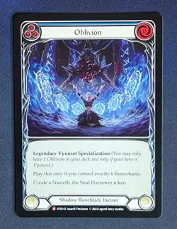 FAB DTD142 Oblivion Shadow Runeblade Instant Majestic Flesh and Blood TCG - Image 1