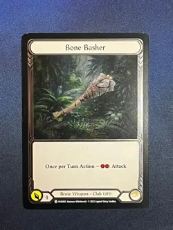 FAB RVD002 Bone Basher COLD FOIL Brute Weapon Promo Card Flesh & Blood TCG - Image 1