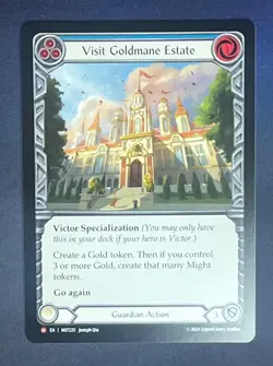 FAB MST225 Visit Goldmane Estate Guardian Action Majestic Flesh and Blood TCG - Image 1