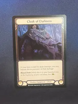 FAB DTD166 Cloak of Darkness COLD FOIL Shadow Equipment Flesh & Blood TCG - Image 1