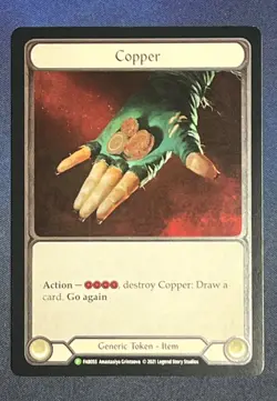 FAB FAB055 Copper COLD FOIL Promo Token Flesh and Blood TCG - Image 1