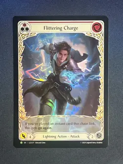 FAB LGS337 Flittering Charge Red FOIL Promo Lightning Action Flesh & Blood TCG - Image 1