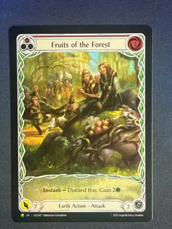 FAB LGS342 Fruits of the Forest Red FOIL Promo Earth Action Flesh & Blood TCG - Image 1
