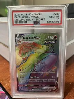 Blaziken Vmax - 200/198 - Secret Rare - Chilling Reign - Pokemon Card - PSA 10 - Image 1