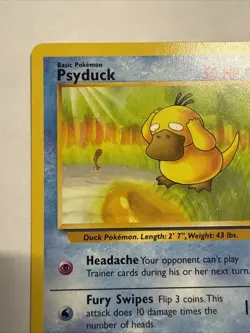 1999 Pokemon TCG Fossil Set Psyduck Common Card 53/62 - Image 2