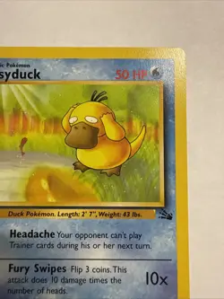 1999 Pokemon TCG Fossil Set Psyduck Common Card 53/62 - Image 3