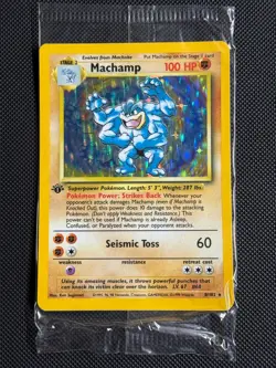 2# Pokemon Cards Machamp 8/102 Base Set HOLO Rare SEALED - Image 1