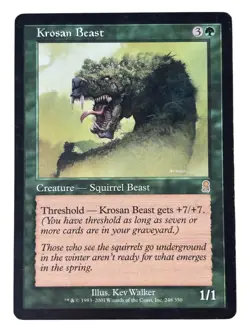 MTG Krosan Beast Odyssey LP Regular Vintage Old School Magic - Image 1