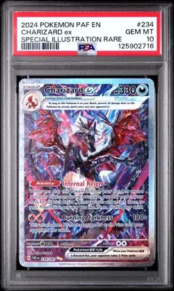 Pokemon Charizard ex 234/091 PSA 10 Special Illustration Rare SIR Paldean Fates - Image 1