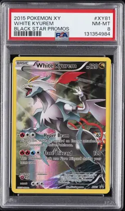 2015 POKEMON XY BLACK STAR PROMOS #XY81 WHITE KYUREM PSA 8 - Image 1