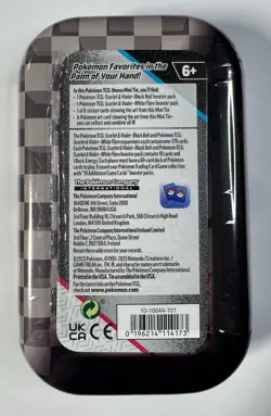 Pokemon TCG - S&V - Unova Mini Tin Volcarona & Emolga W/2pk BLK&WHT - Image 2