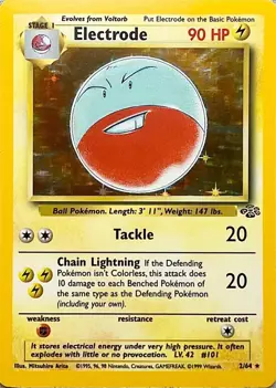 Pokemon TCG - Electrode - 2/64 - Holo Unlimited Jungle Unlimited [Moderate Play] - Image 1