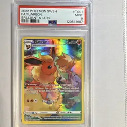 Pokemon Flareon TG01 Brilliant Stars Ultra Rare Holo Full Art PSA 9 2022 - Image 1