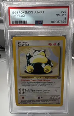 Pokemon TCG 1999 Snorlax Jungle Rare #27/64 PSA 8 Regular English - Image 1