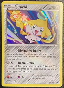 Jirachi Holo Rare 42/108 Pokemon TCG XY Roaring Skies Holo Rare NM - Image 3