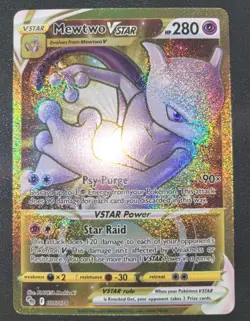Pokemon TCG Mewtwo VSTAR 086/078 Pokemon Go Gold Secret Rare MINT - Image 2