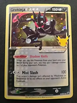 Pokemon Greninja Gold Star SWSH144 Celebrations Black Star Promo NM - Image 1