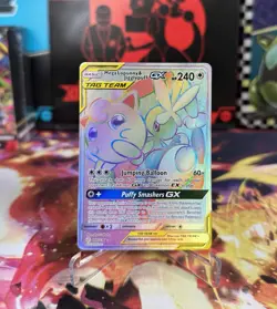 Pokemon Cosmic Eclipse Mega Lopunny and Jiggylpuff GX Tag Team 261/236 NM - Image 1