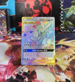 Pokemon Cosmic Eclipse Mega Lopunny and Jiggylpuff GX Tag Team 261/236 NM - Image 2