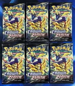 Pokemon Crown Zenith Booster Pack Lot X6 2023 Sword & Shield Nm Mint Giratina - Image 1