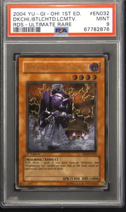 2004 YU-GI-OH! RDS-RISE OF DESTINY DEKOICHI THE BATTLECHANTED LOCOMOTIVE PSA 9 - Image 1