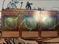 Yugioh Chronomally Nebra Disk Platinum Secret Rare RA04-EN213 x3 Near Mint - Image 1