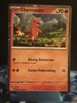 Charmander - (Cosmos Holo) 004/165 Miscellaneous Cards Holo Pokemon TCG - Image 1