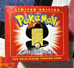 Pokemon Charizard 23K Gold card Burger King Red Box 1999 - Image 1