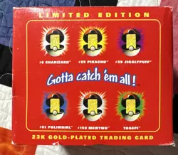 Pokemon Charizard 23K Gold card Burger King Red Box 1999 - Image 3