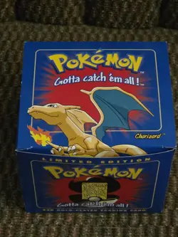 Pokemon Burger King 23k Gold Plated Trading Card CHARIZARD Sealed Blue Box New - Image 1
