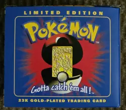 Pokemon Burger King 23k Gold Plated Trading Card CHARIZARD Sealed Blue Box New - Image 3