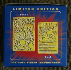 Pokemon Burger King 23k Gold Plated Trading Card CHARIZARD Sealed Blue Box New - Image 5