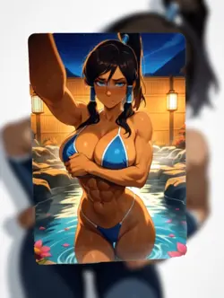 Korra The Legend Of Korra Anime Waifu Sexy Goddess Doujin Lewd Hentai Card - Image 1