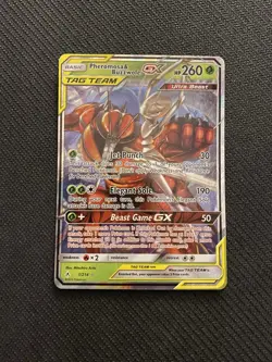 Pokemon TCG Pheromosa & Buzzwole GX Card 1/214 Unbroken Bonds Tag Team NM - Image 1