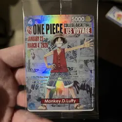 One Piece CCG Monkey.D.Luffy College Basketball Trading Card (Brand New) - Image 1