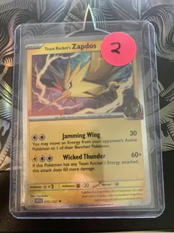 Team Rocket's Zapdos (Gamestop Exclusive) 070/182 Miscellaneous Cards & Products - Image 2