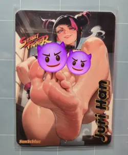 Juri Han Street Fighter Custom Glow Waifu Card Feet Fan Art 3 - Image 1