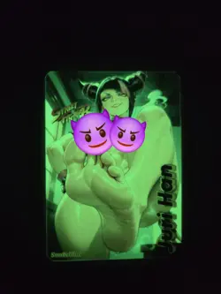 Juri Han Street Fighter Custom Glow Waifu Card Feet Fan Art 3 - Image 2