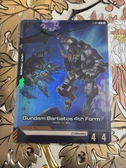 Gundam Card Game Gundam Barbatos 4th Form Common Steel Requiem T-017 Alt Art - Image 1
