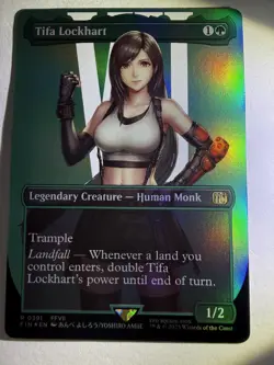 MTG Tifa Lockhart (Borderless Foil) Final Fantasy 0391 FFVII FF7 NM - Image 1