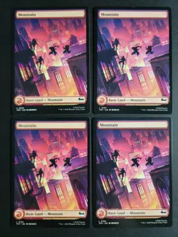 Mountain 0194 (X4) Land MTG Ninja Turtles - Image 1