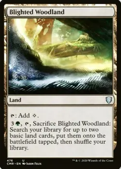 X 1 Blighted Woodland NM-M CMR 476 MTG Magic The Gathering - Image 1
