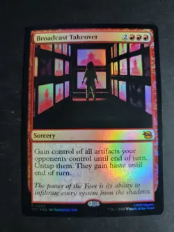 Broadcast Takeover (Foil) Mythic MTG Ninja Turtles - Image 1