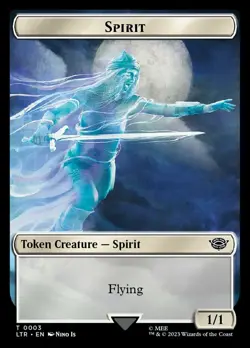 MTG 1 Spirit Token, Light Play, English Universes Beyond: LOTR: Tales of Middle- - Image 1