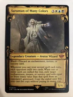 Saruman of Many Colors M Showcase Scrolls Reg 0674 | LTR Lord of the Rings MTG - Image 1