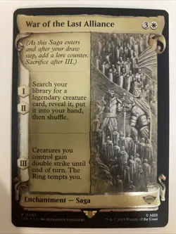 War of the Last Alliance R Showcase Scrolls FOIL 0487 LTR Lord Of The Rings MTG - Image 1