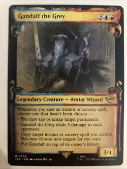 MTG Gandalf the Grey Scroll Showcase 0658 Regular LOTR Tales of Middleearth NM - Image 1